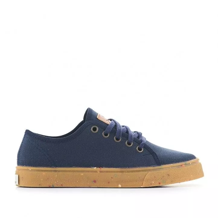 Zapatillas lona SHOECOLOGY azules y cordones